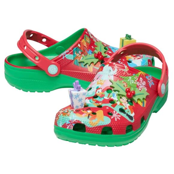 Crocs Classic Disney Mickey & Friends Christmas Slip On Clog Size 10 - Picture 1 of 13